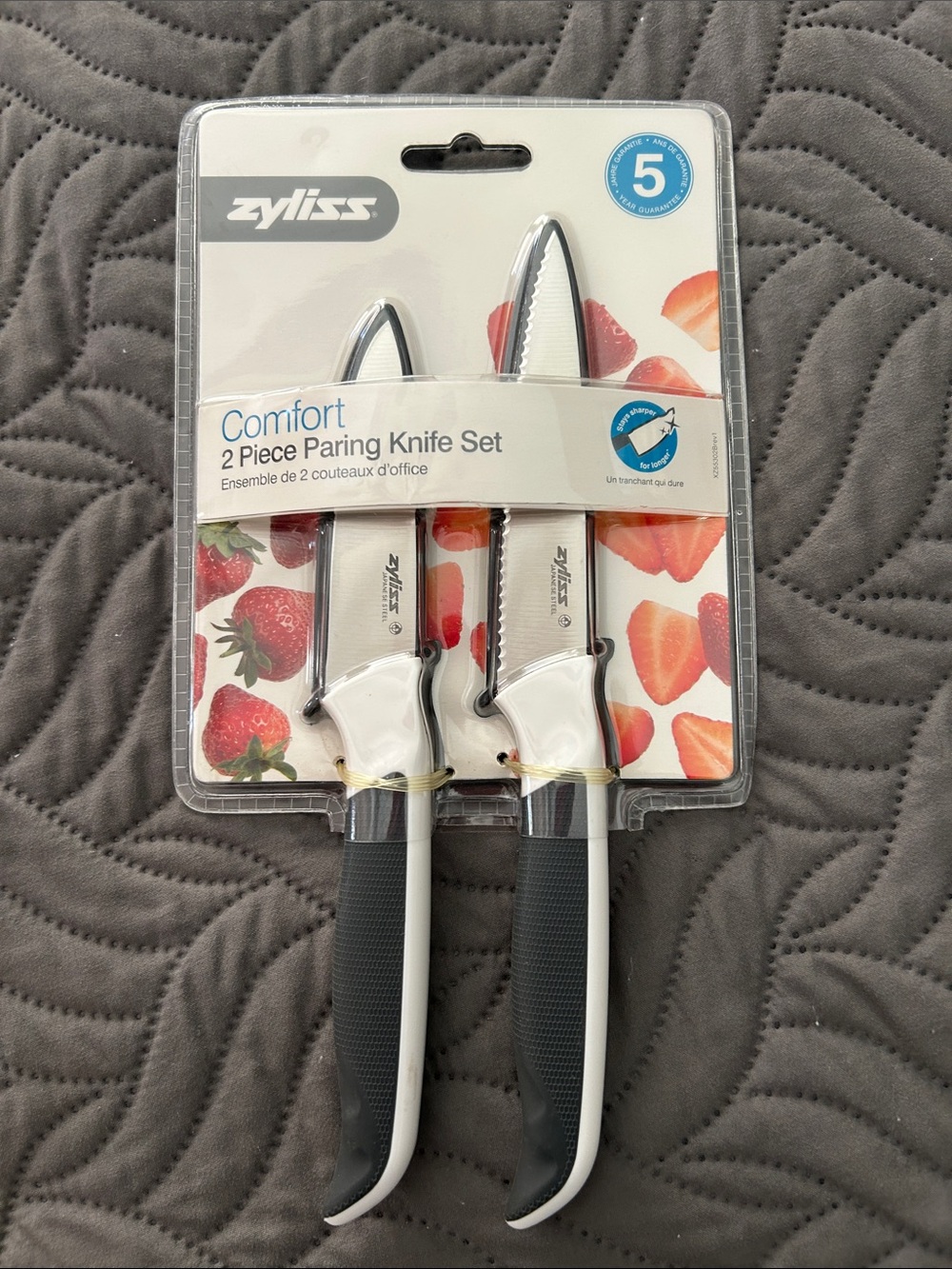 Zyliss Comfort 2-Piece Paring Knife Set - Black & White